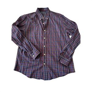 BILTMORE Mens Plaid Button Down Long Sleeve Shirt Size Medium‎ Casual Classic